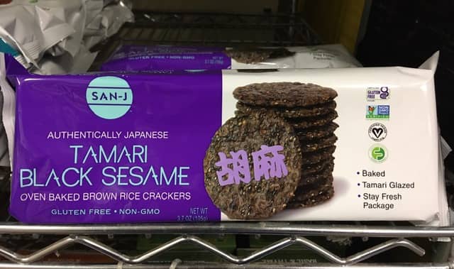 San-J Tamari Black Sesame Crackers
