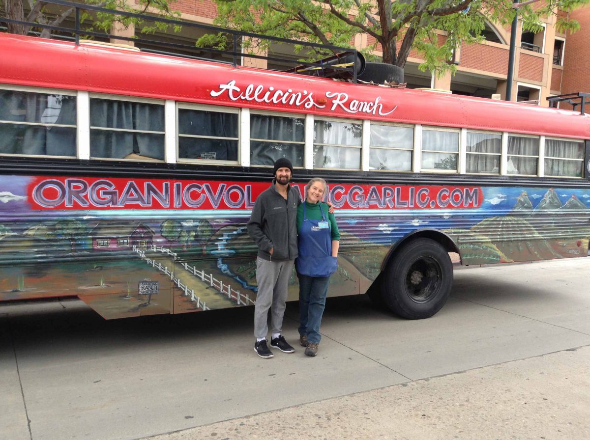 Allicin's Ranch Organic Garlic Bus at the Fort Collins Food Co-op